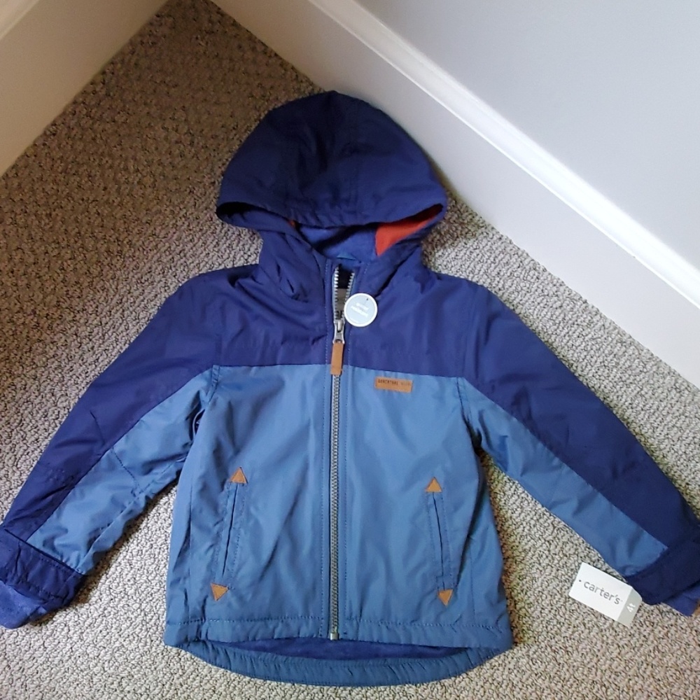 NWT.  Carter's rain resistant fleece lined jacket